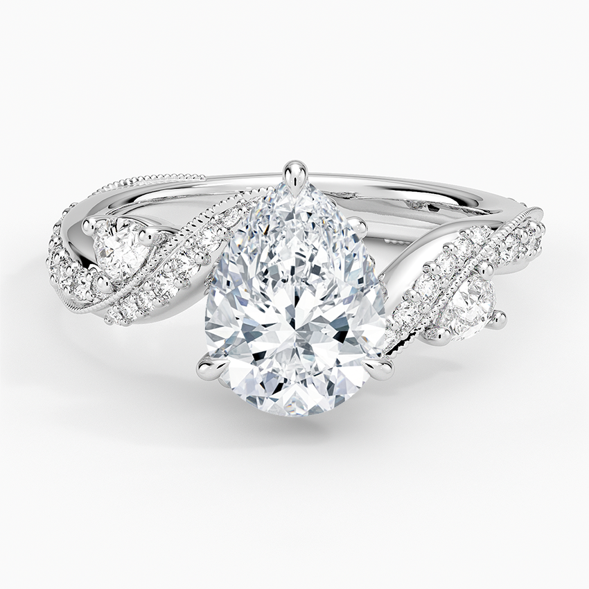 2 CT Pear Cut Moissanite Diamond Vintage Engagement Ring