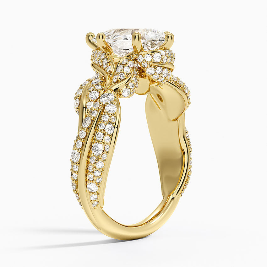 2 CT Pear Cut Moissanite Diamond Nature Inspired Engagement Ring