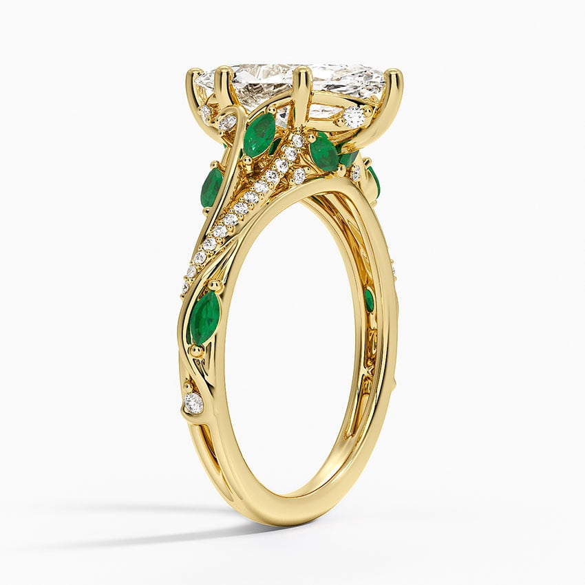 2 CT Marquise Cut Moissanite Diamond Vine Inspired Engagement Ring