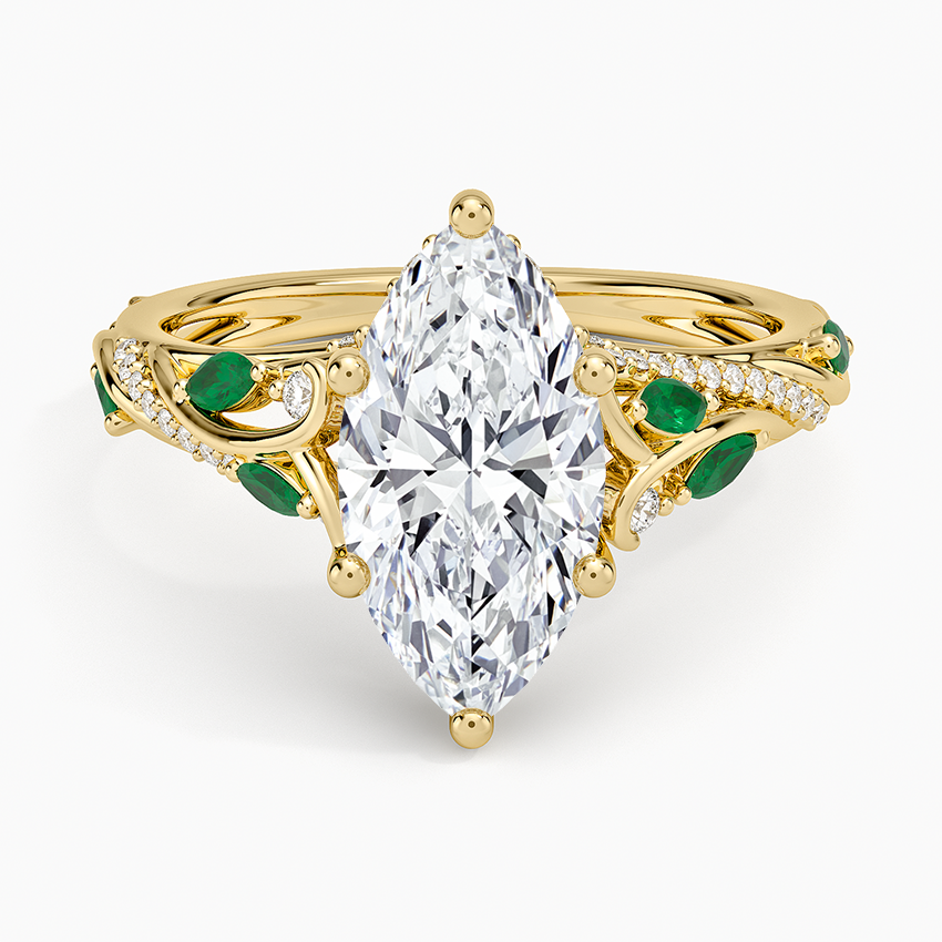2 CT Marquise Cut Moissanite Diamond Vine Inspired Engagement Ring