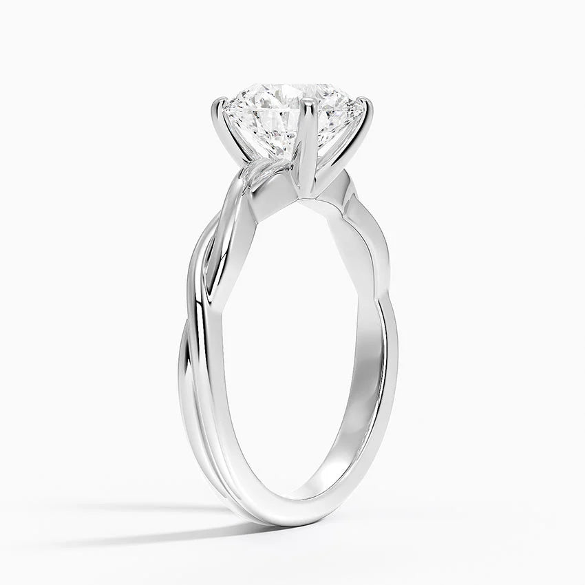 2 CT Round Cut Moissanite Diamond Infinity Engagement Ring