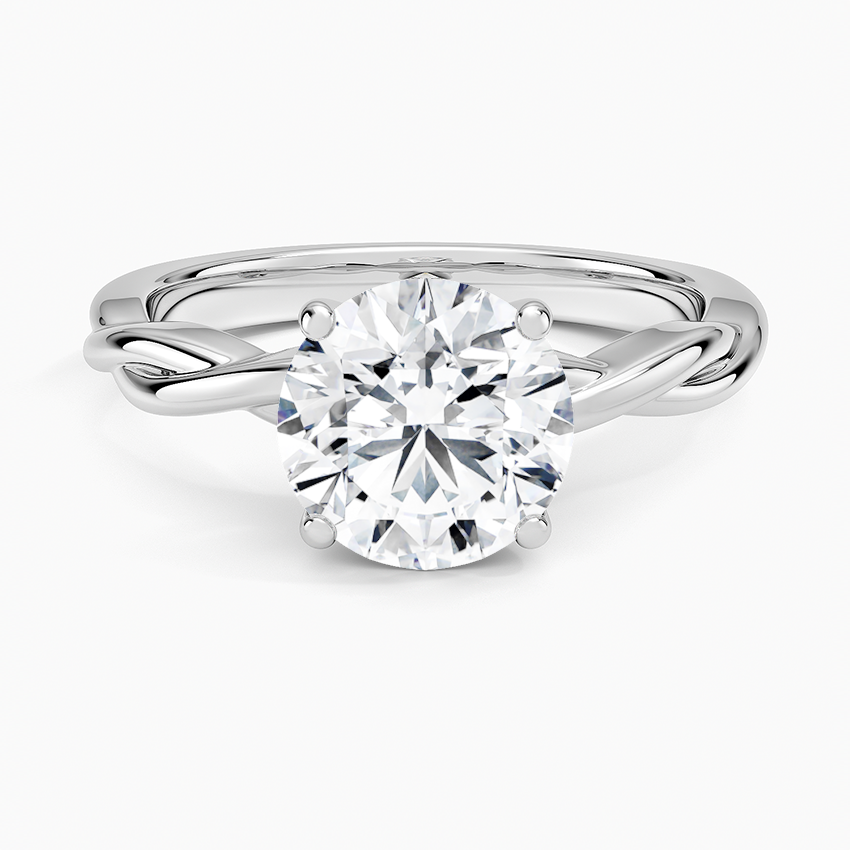 2 CT Round Cut Moissanite Diamond Infinity Engagement Ring
