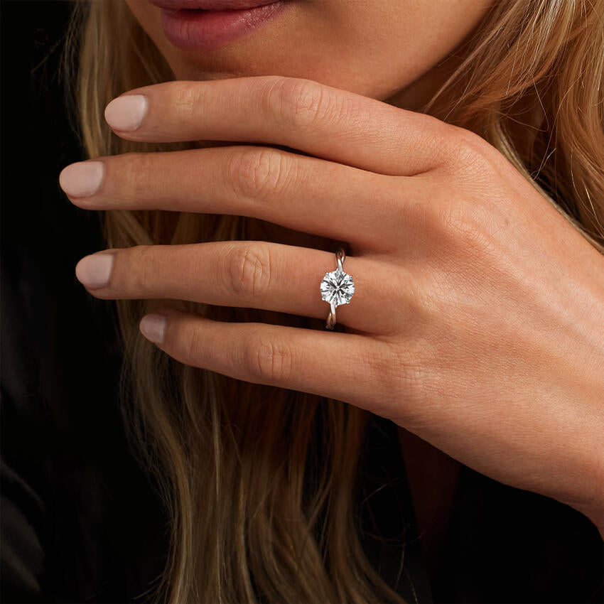 2 CT Round Cut Moissanite Diamond Infinity Engagement Ring