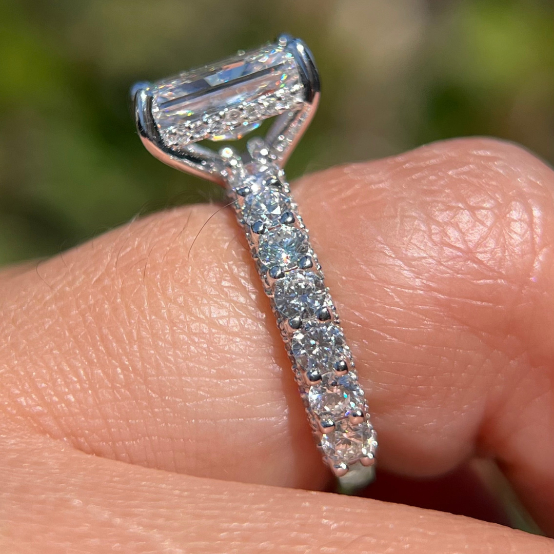 4 Carat Radiant Moissanite Ring USA