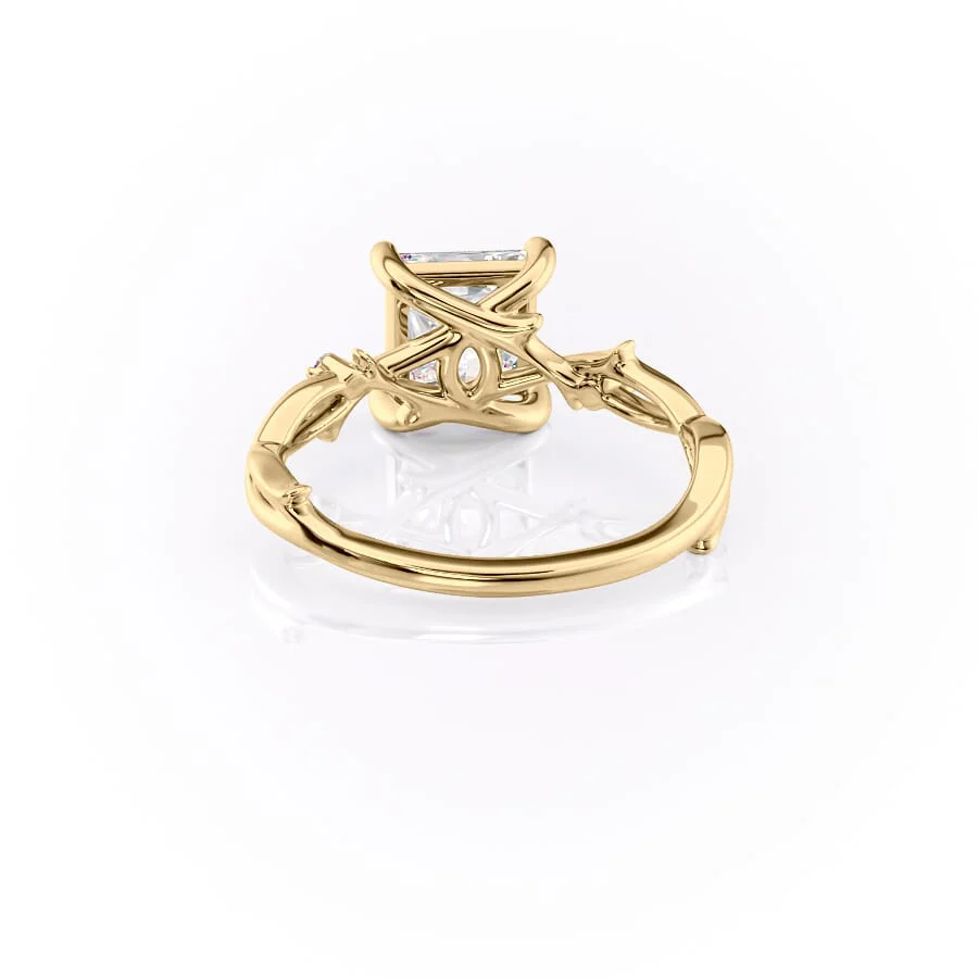 Princess Cut Botanical Ring