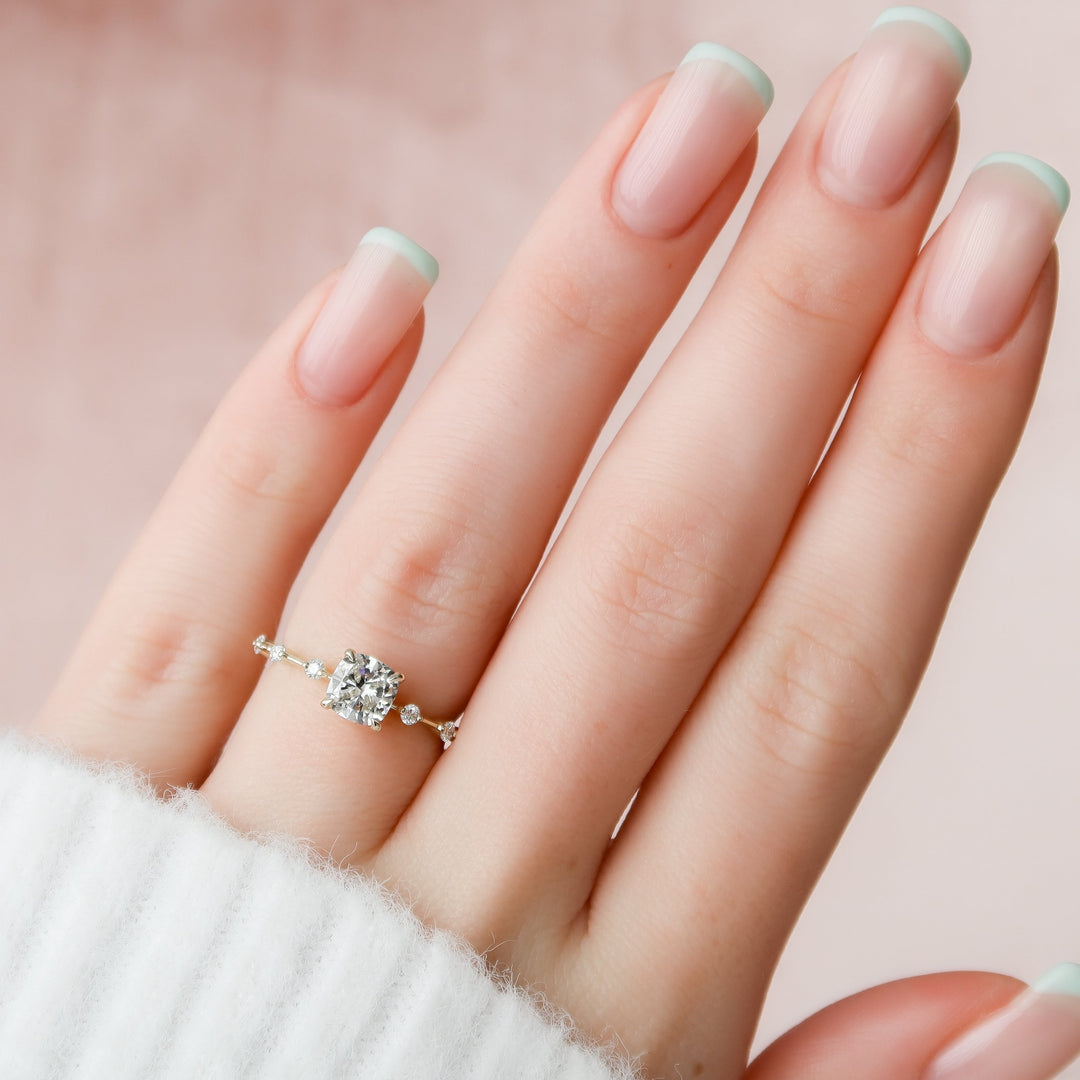 Cushion Cut Modern Ring