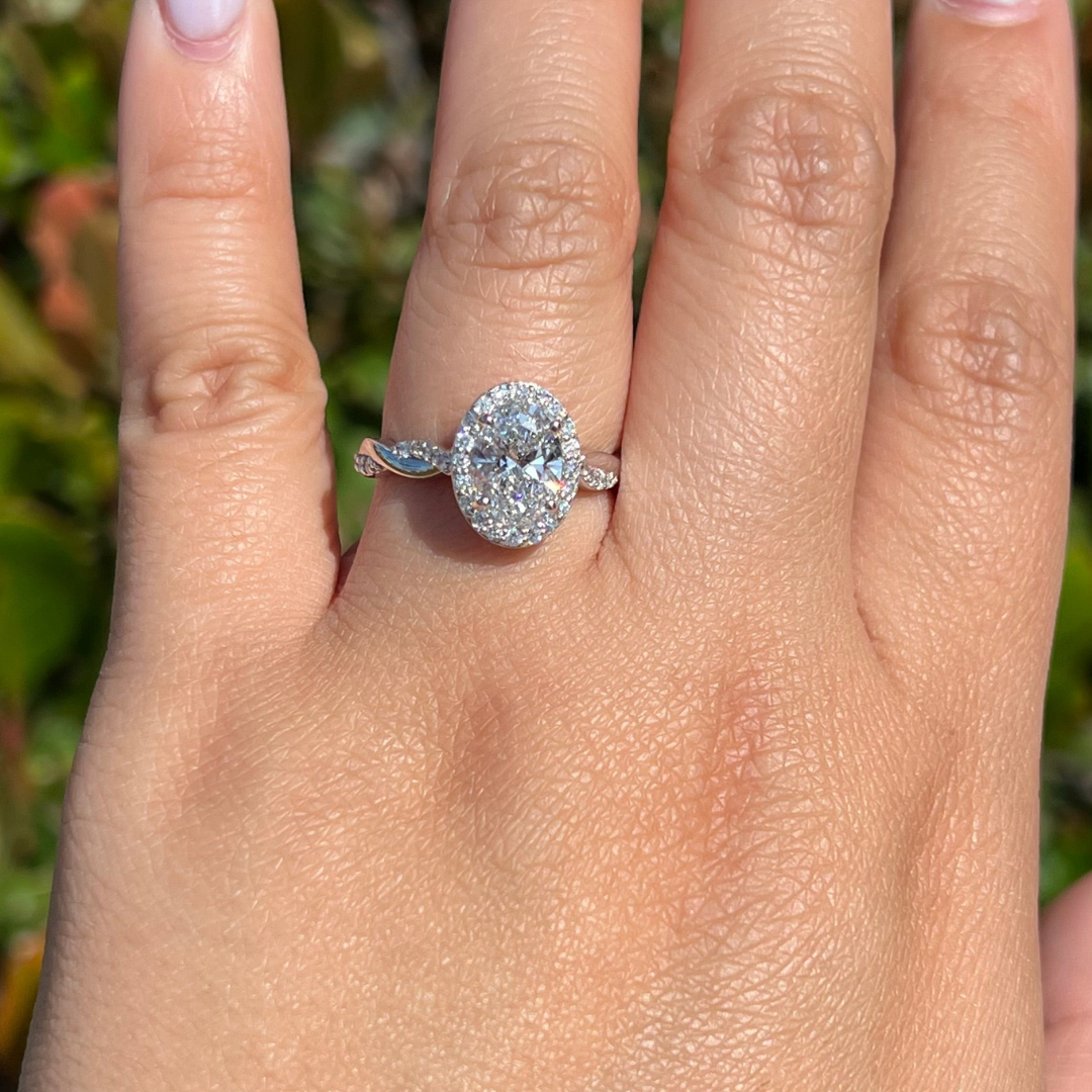 Oval Halo Engagement Ring