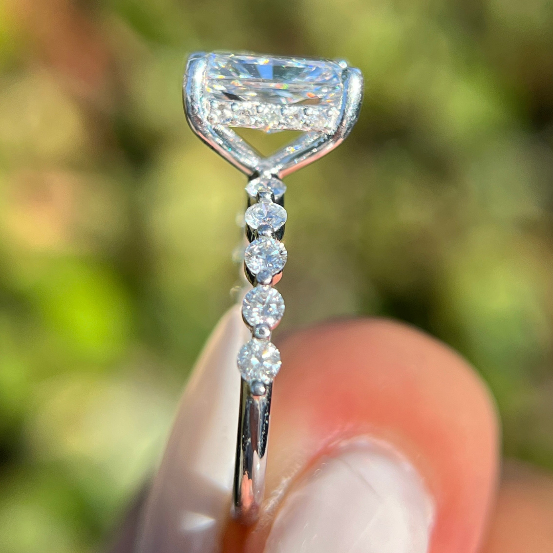 Radiant Cut Pave Ring
