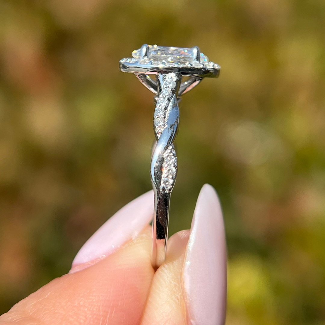 Oval Cut Diamond Alternative Ring