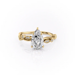 1.50 CT Pear Cut Lab Grown Diamond Engagement Ring
