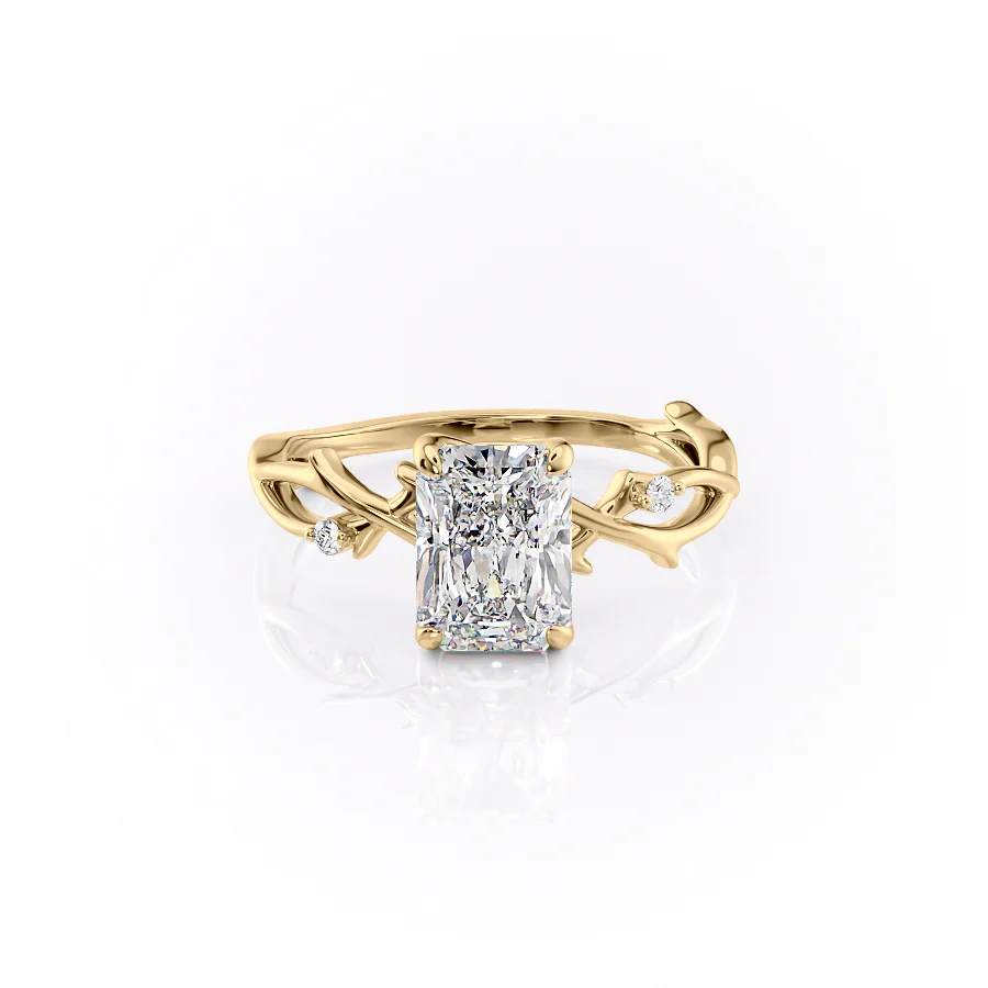 1 CT Radiant Moissanite Engagement Ring
