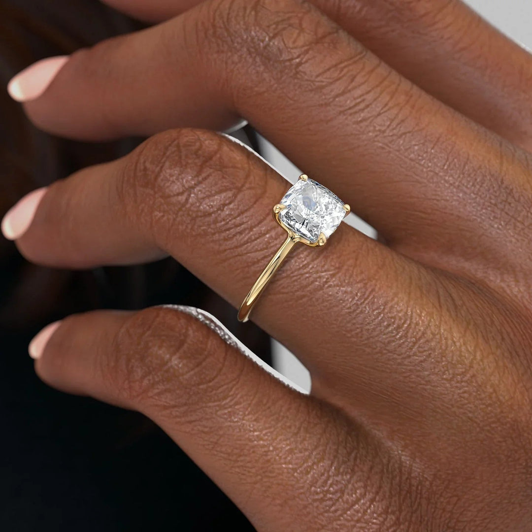 Cushion Cut Dainty Ring