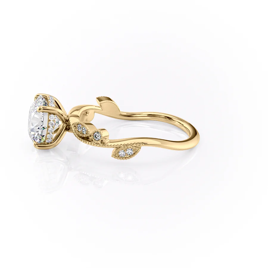 Milgrain Twig Engagement Ring