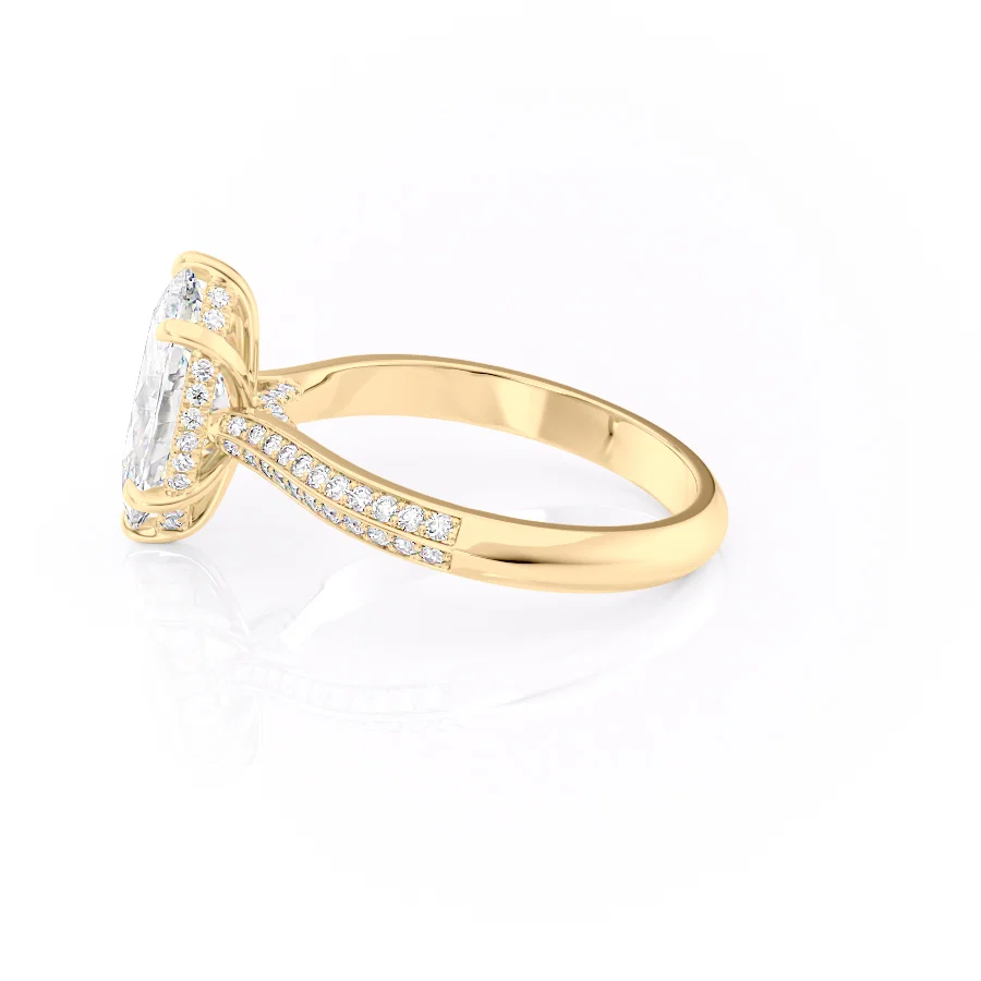 2 CT Marquise Cut Double Pave Engagement Ring - Moissanite Diamond