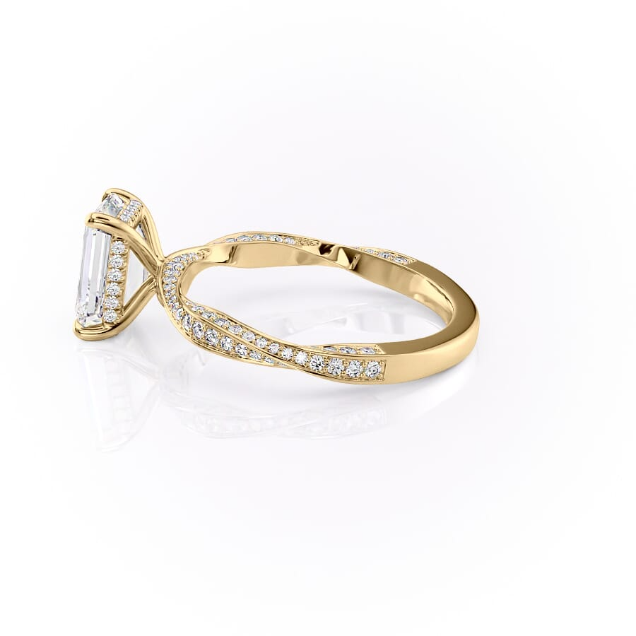 1 CT Emerald Cut Infinity Engagement Ring - Moissanite Diamond