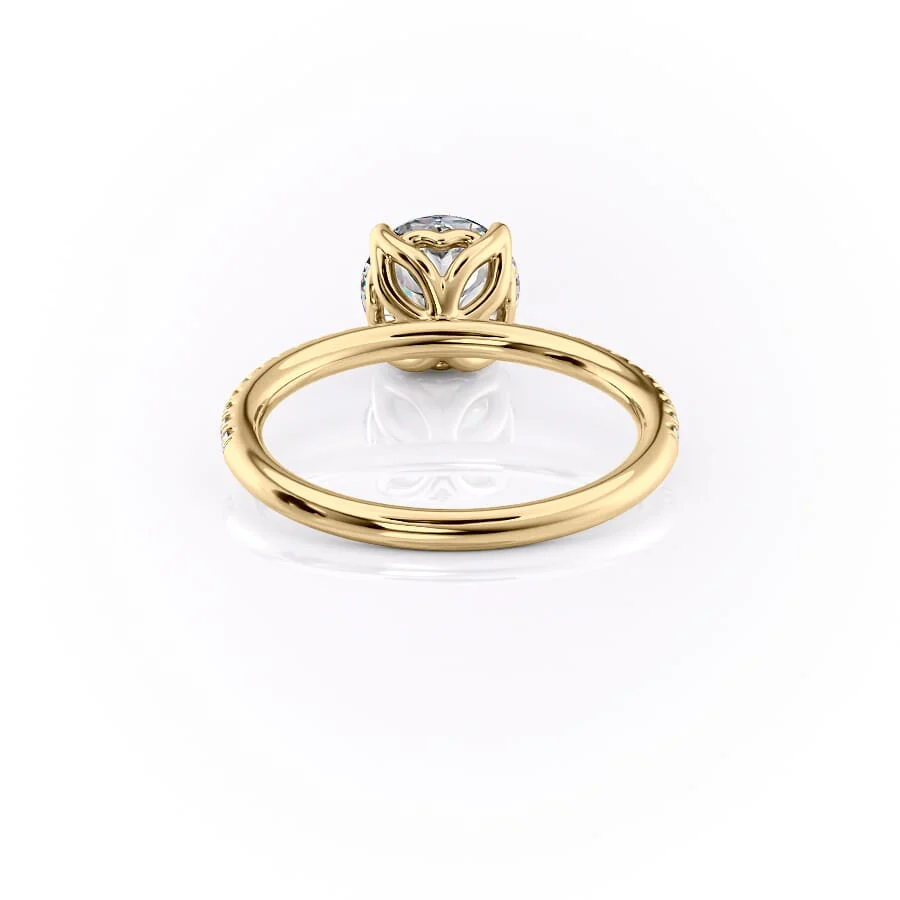 2 CT Round Cut Pave  Engagement Ring - Lab Grown Diamond