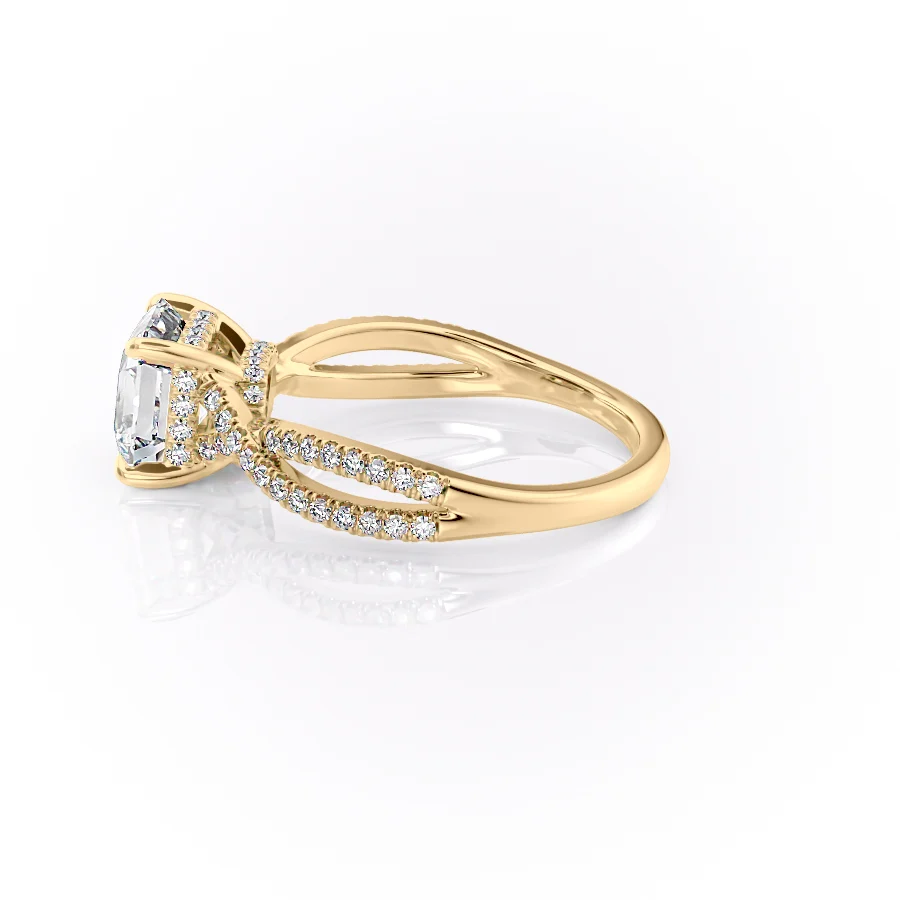 2 CT Asscher Cut Infinity Engagement Ring - Moissanite Diamond