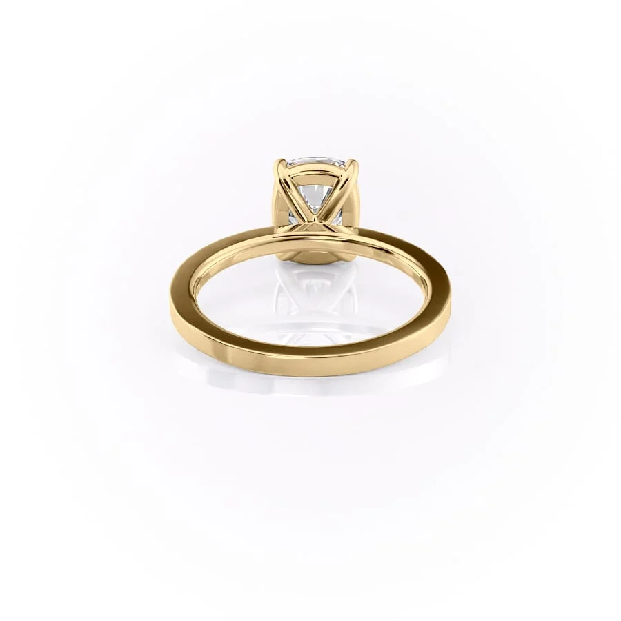 2 CT Elongated Cushion Solitaire Engagement Ring - Moissanite Diamond