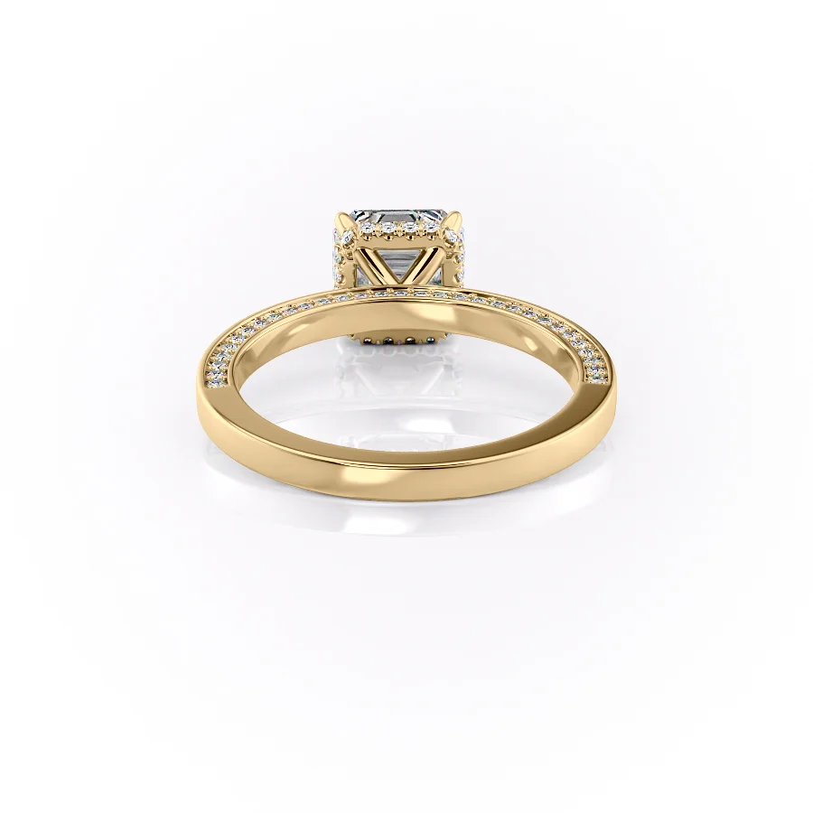 2 CT Asscher Cut Cigar Engagement Ring - Moissanite Diamond