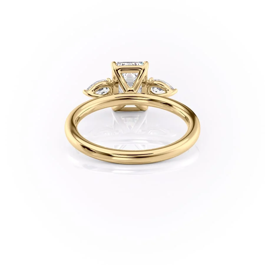 1 CT Emerald Cut Three Stone Engagement Ring - Moissanite Diamond