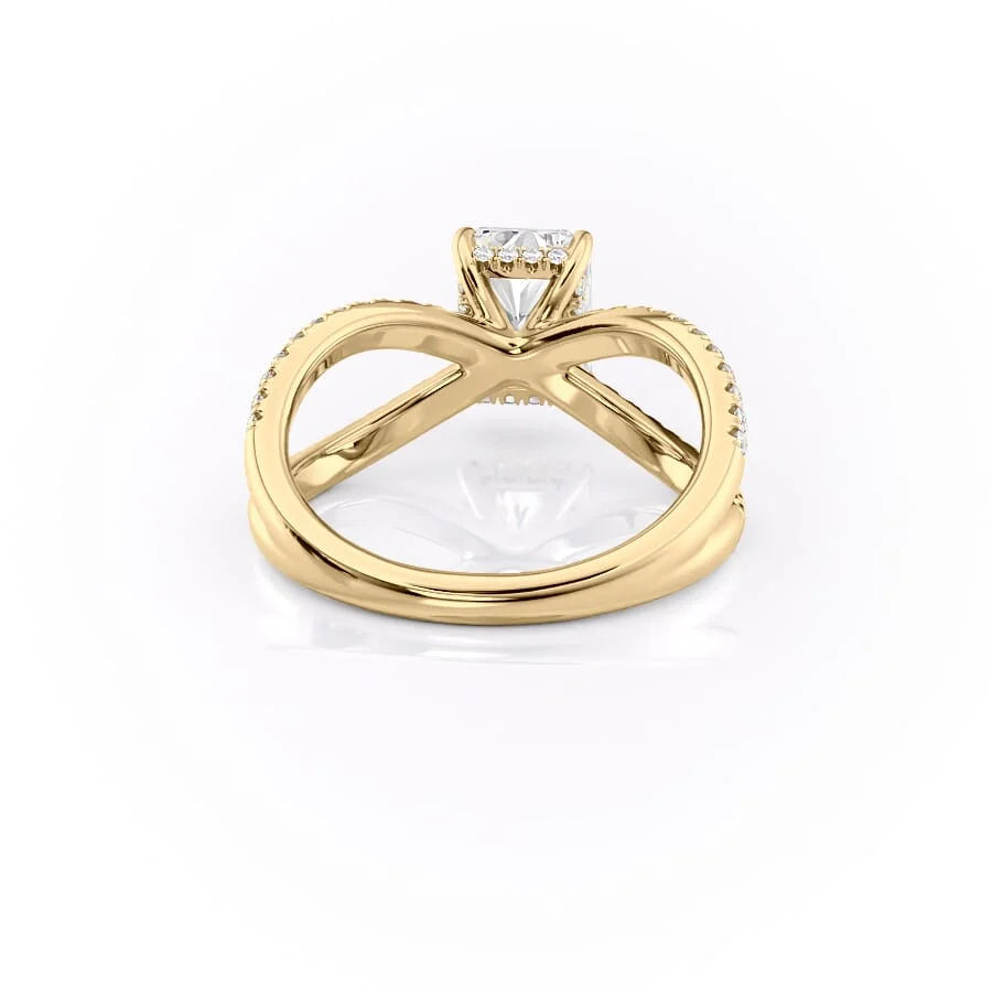 2 CT Radiant Cut Split Shank Engagement Ring - Moissanite Diamond