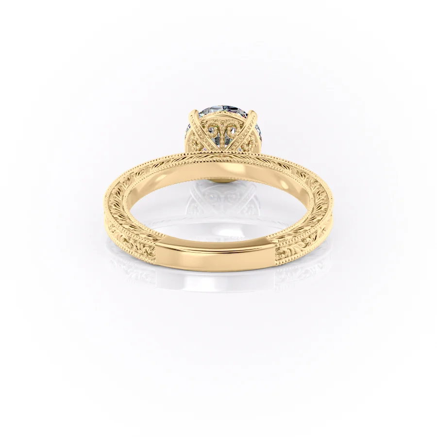 2 CT Round Cut Vintage Engagement Ring - Moissanite Diamond