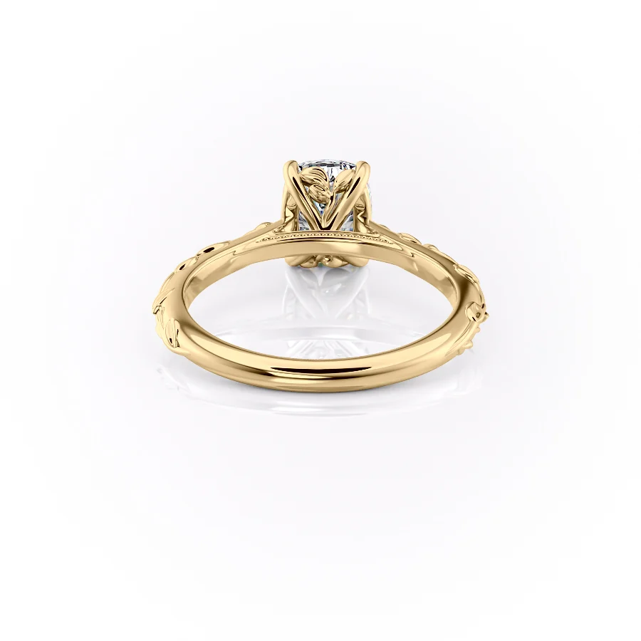 1 CT Elongated Cushion Cut Vintage Engagement Ring - Moissanite Diamond