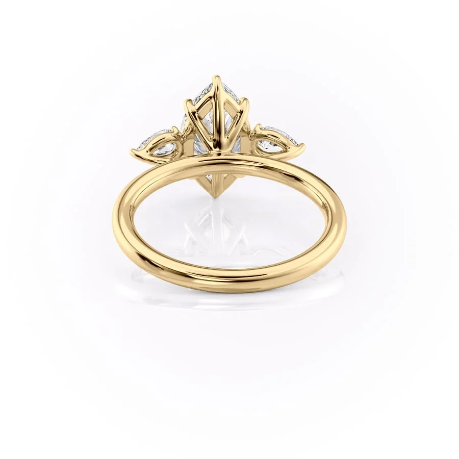 2 CT Marquise Cut Three Stone Engagement Ring - Moissanite Diamond