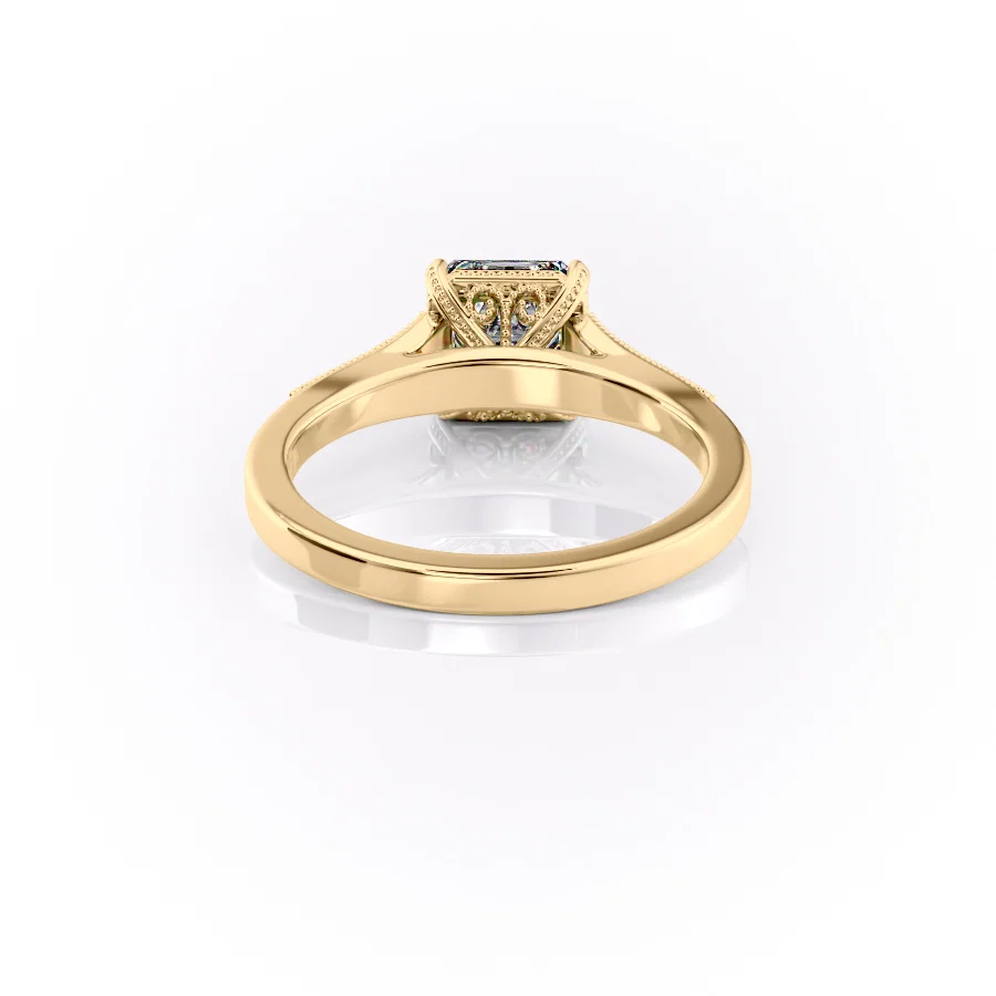 2 CT Asscher Cut Vintage Engagement Ring - Moissanite Diamond