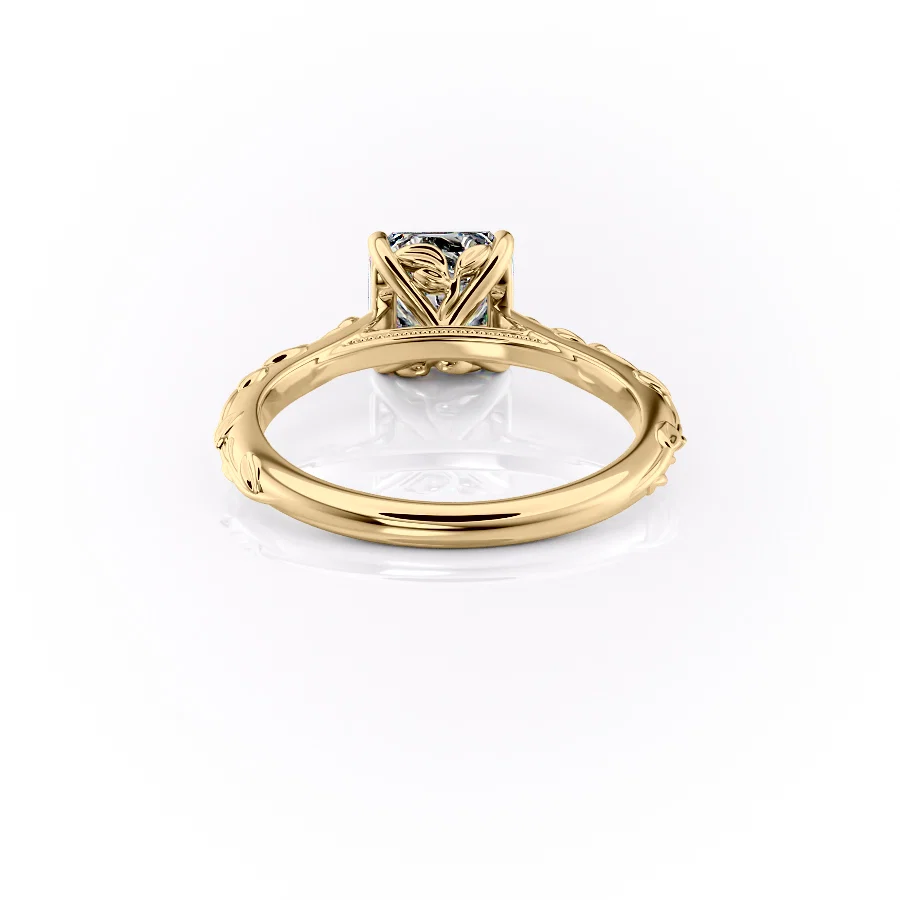 2 CT Asscher Cut Vintage Engagement Ring - Moissanite Diamond