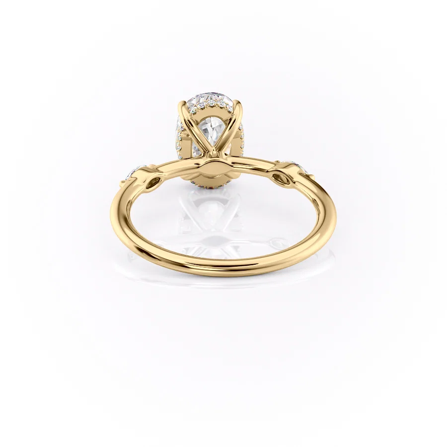 2 CT Oval Cut Three Stone Engagement Ring - Moissanite Diamond