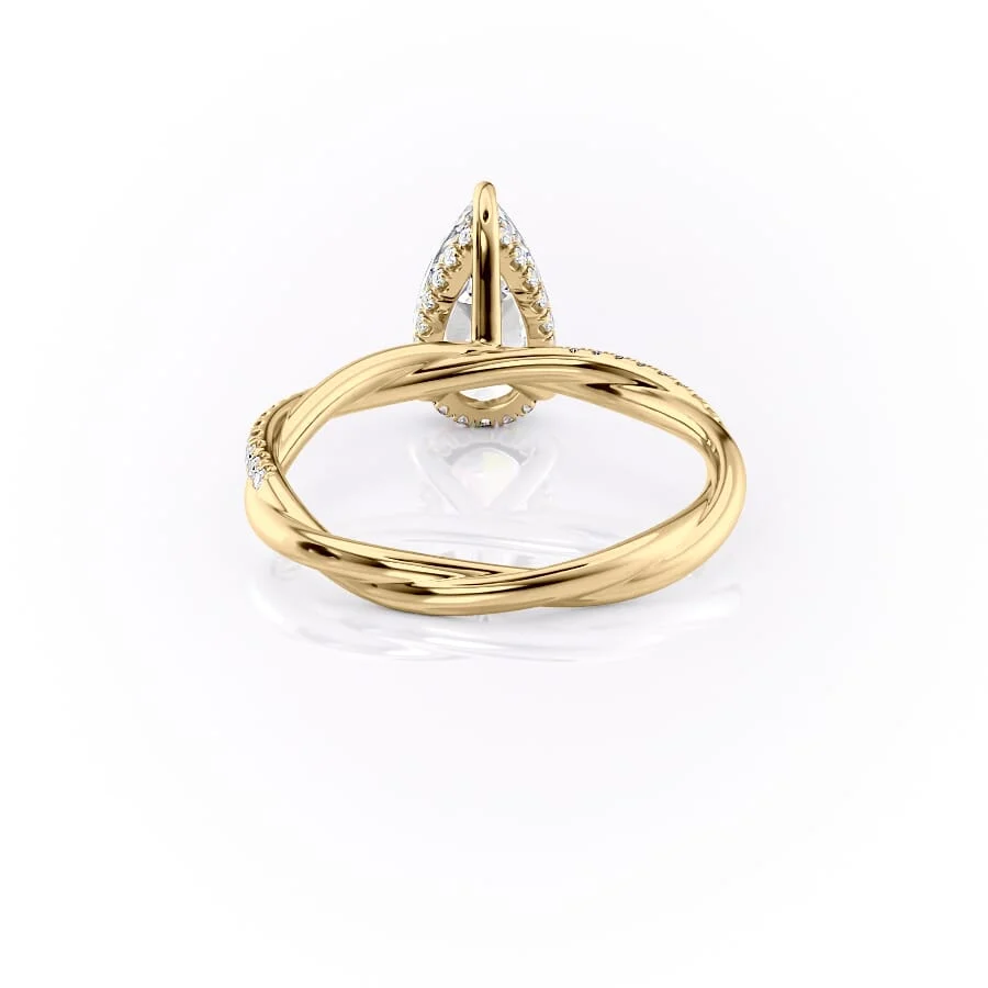 2 CT Pear Cut Infinity Engagement Ring - Moissanite Diamond