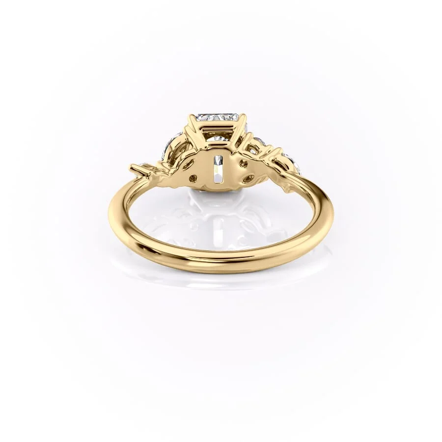 2 CT Radiant Cut Cluster Engagement Ring - Moissanite Diamond