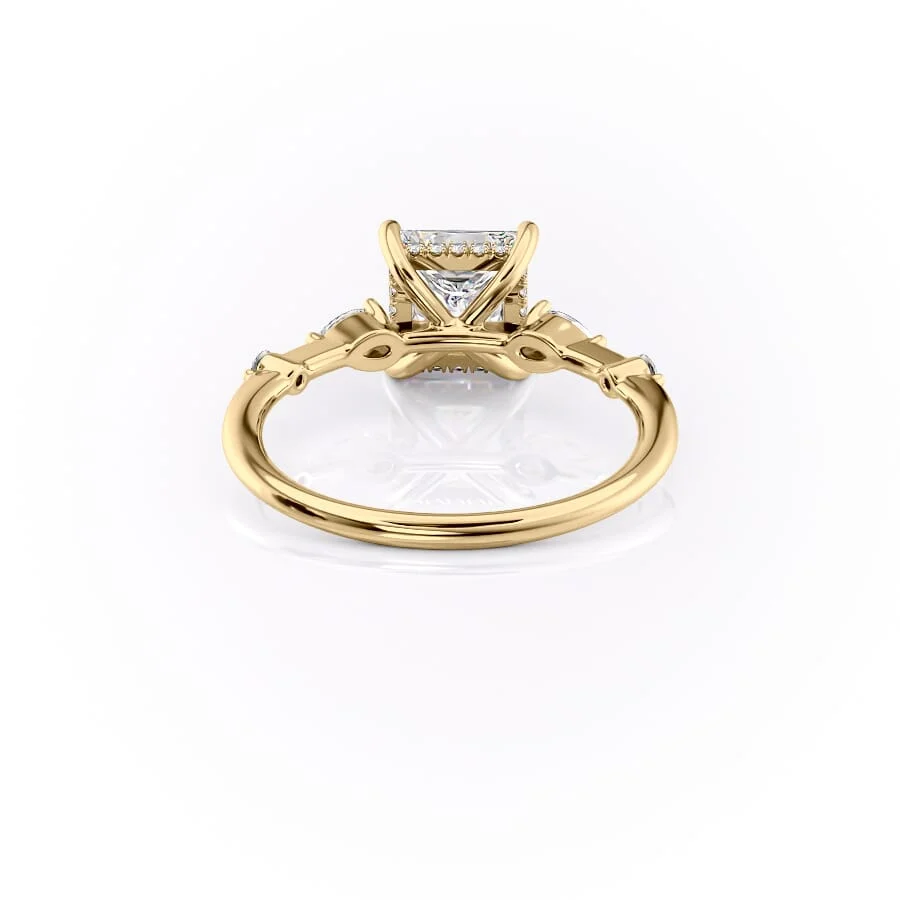 2 CT Princess Cut Five Stone Engagement Ring - Moissanite Diamond