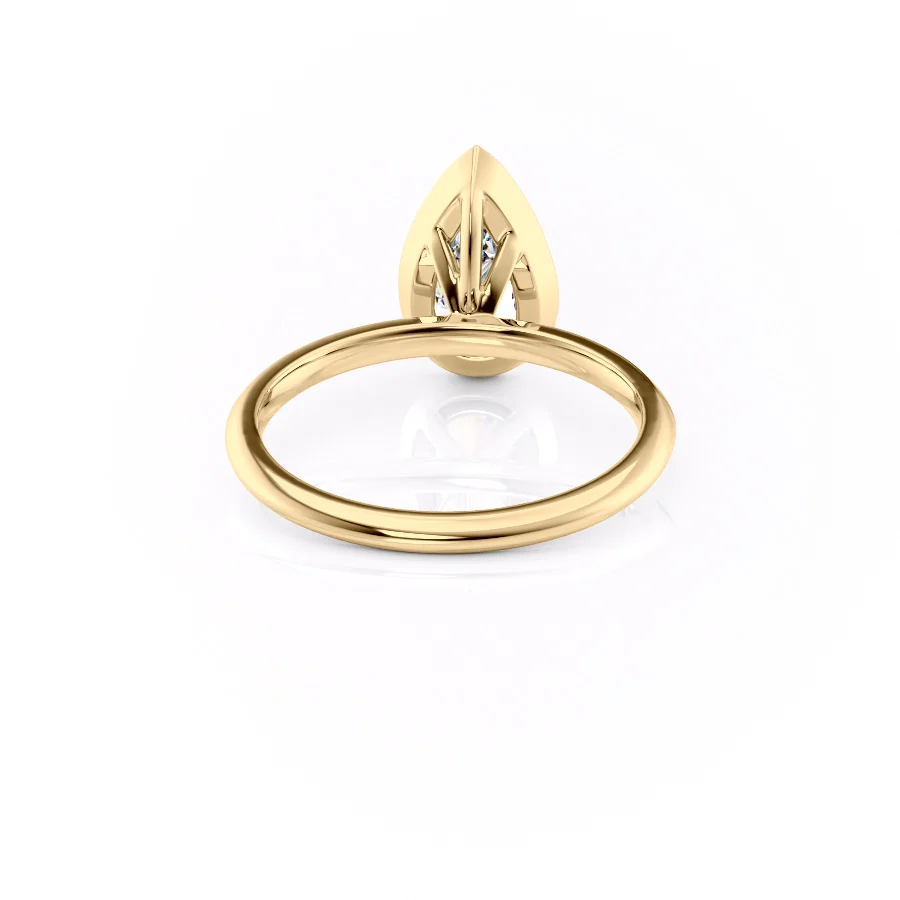 2 CT Pear Cut Halo Engagement Ring - Moissanite Diamond