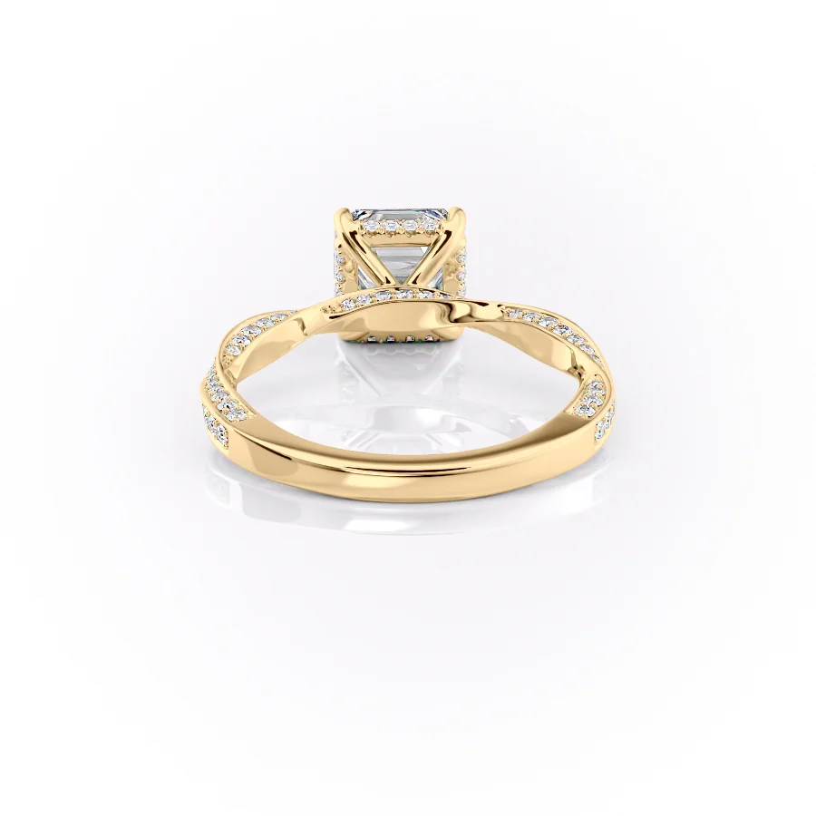 2 CT Asscher Cut Infinity Setting Engagement Ring - Moissanite Diamond