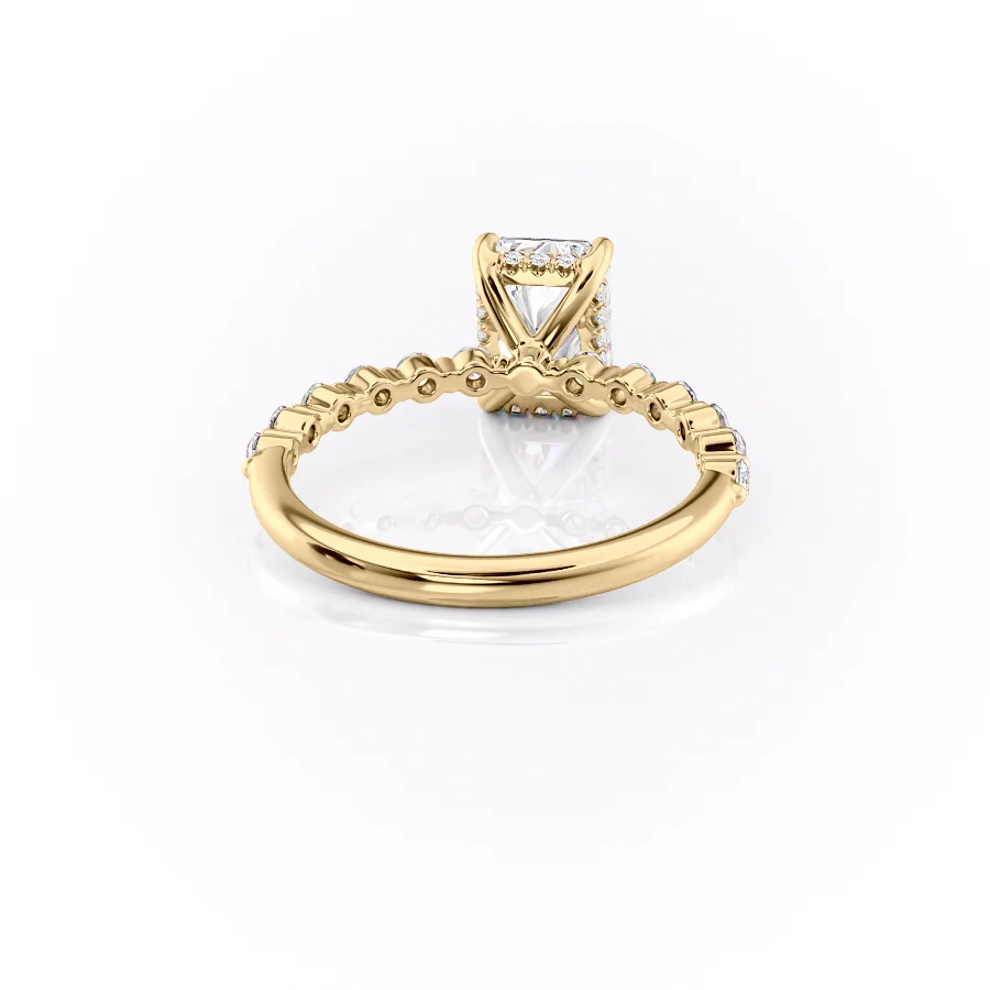 2 CT Radiant Cut Pave Engagement Ring - Moissanite Diamond