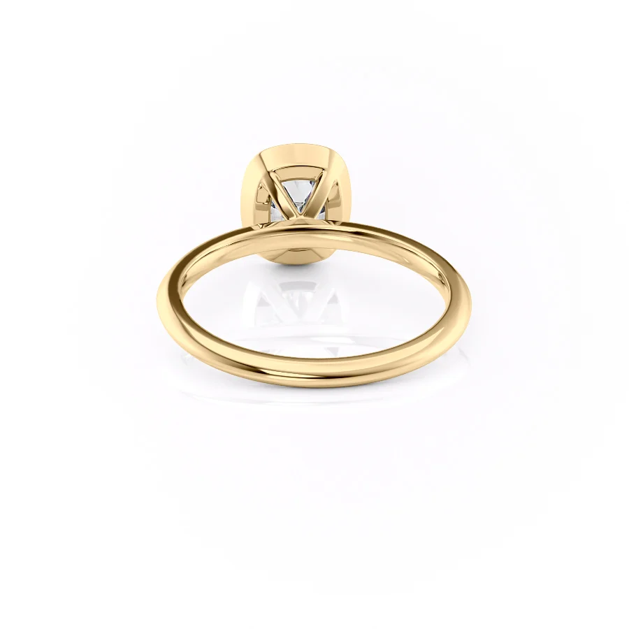 1 CT Elongated Cushion Cut Halo Engagement Ring - Moissanite Diamond