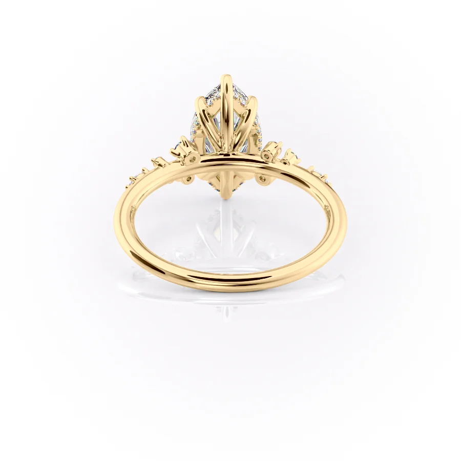 2 CT Marquise Cut Cluster Engagement Ring - Moissanite Diamond