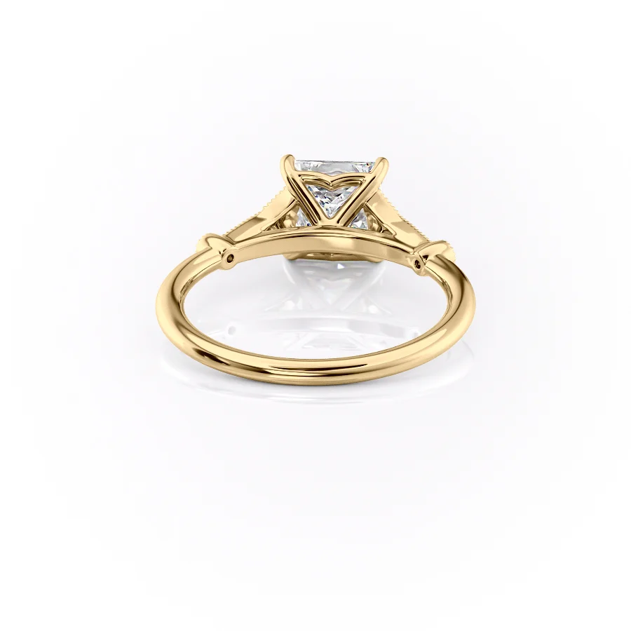 2 CT Princess Cut Vintage Engagement Ring - Moissanite Diamond