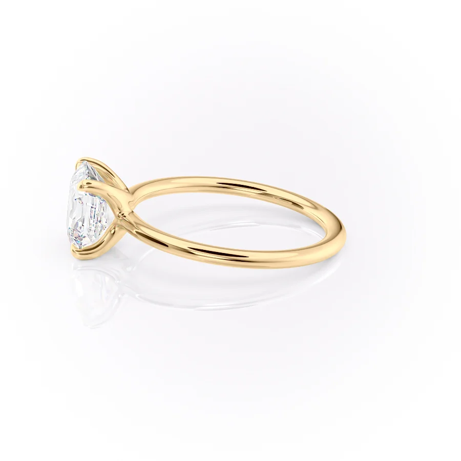 2 CT Asscher Cut Solitaire Engagement Ring - Moissanite Diamond