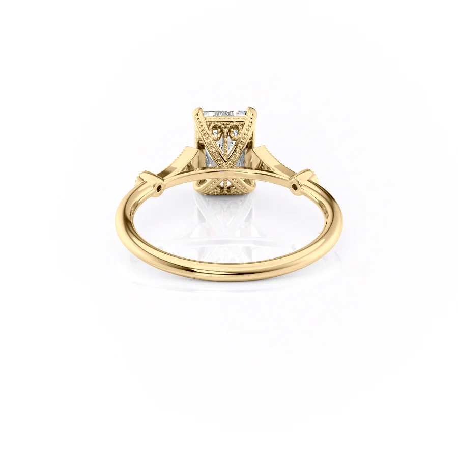 1 CT Emerald Cut Vintage Engagement Ring - Moissanite Diamond