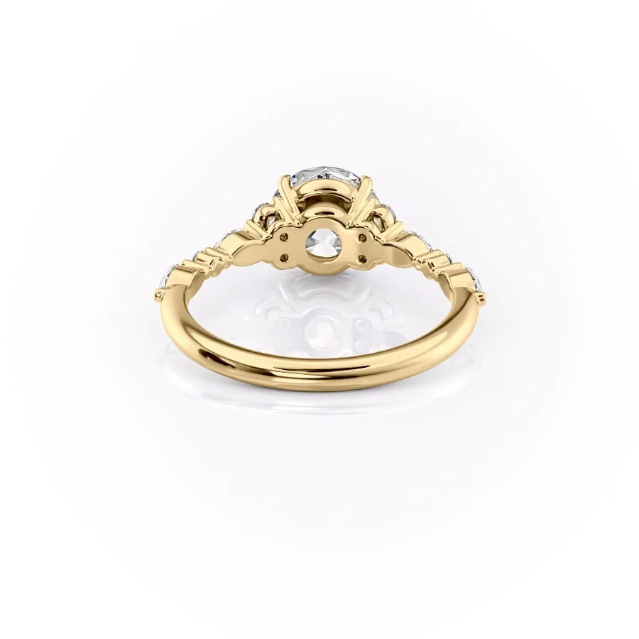 2 CT Round Cut Cluster Engagement Ring - Moissanite Diamond