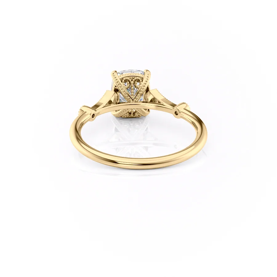 1 CT Elongated Cushion Cut Vintage Engagement Ring - Moissanite Diamond