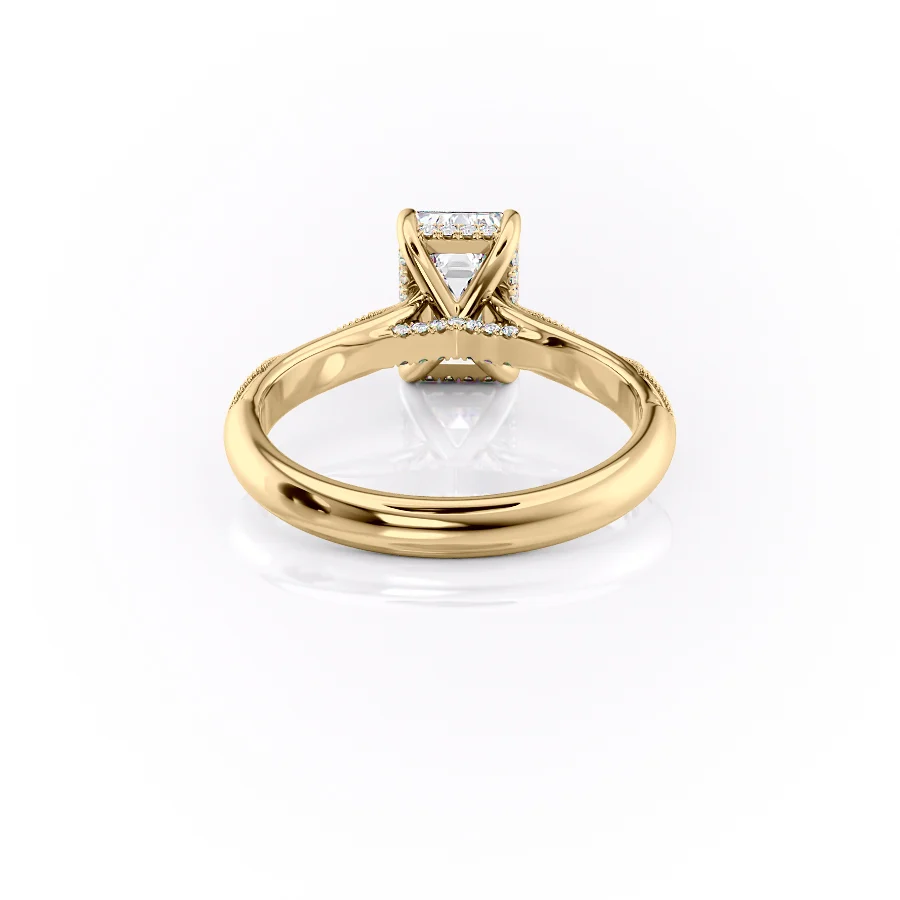 1 CT Emerald Cut Vintage Engagement Ring - Moissanite Diamond