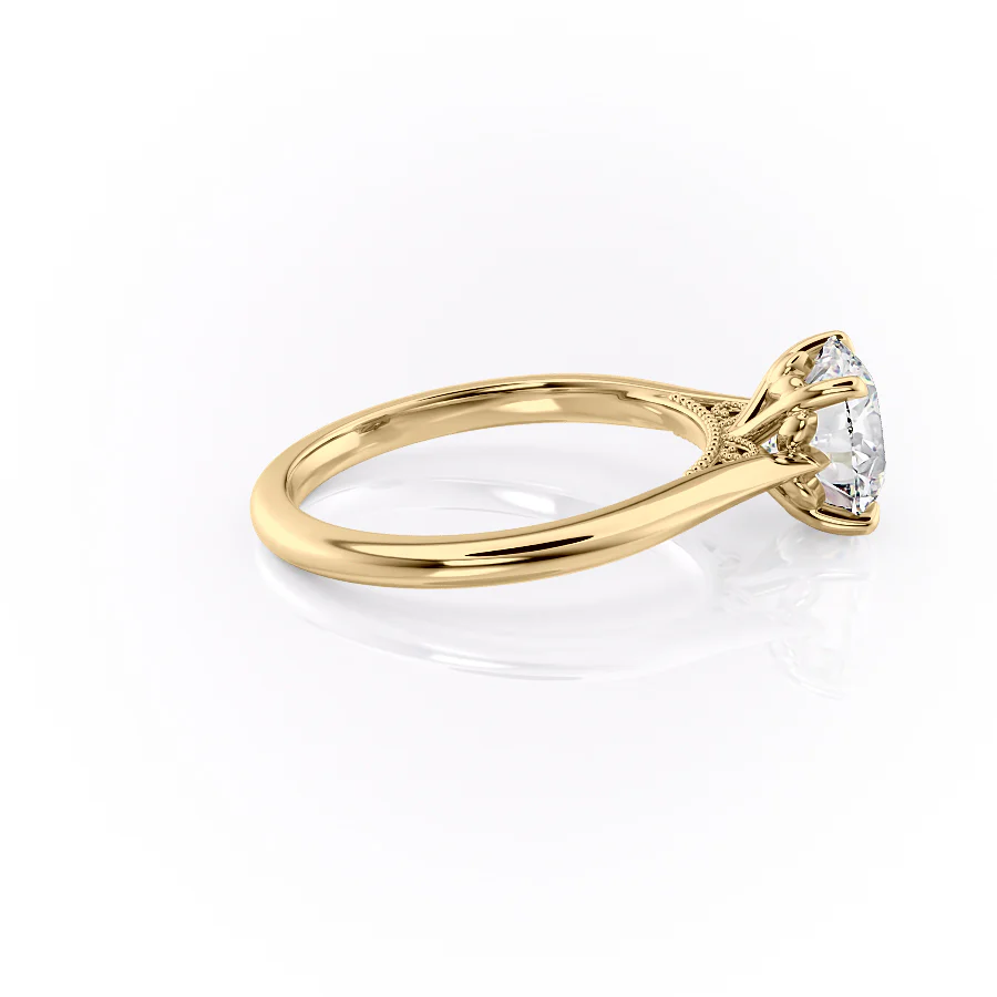 1 CT Round Cut Solitaire Engagement Ring - Moissanite Diamond