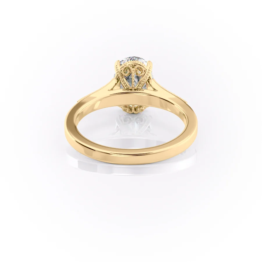 2 CT Oval Cut Vintage Engagement Ring - Moissanite Diamond
