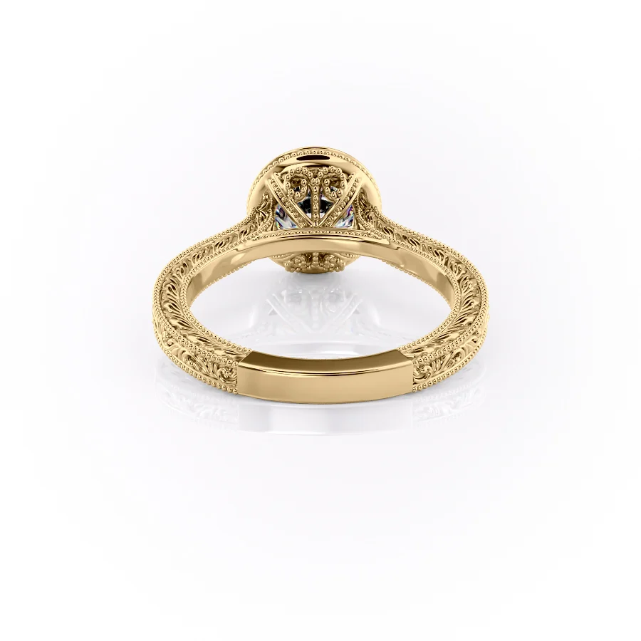 2 CT Round Cut Bezel Vintage Engagement Ring - Moissanite Diamond
