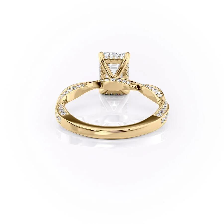 1 CT Emerald Cut Infinity Engagement Ring - Moissanite Diamond