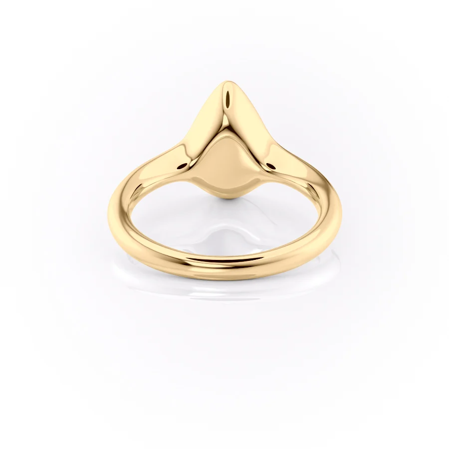 2 CT Pear Cut Signet Engagement Ring - Moissanite Diamond